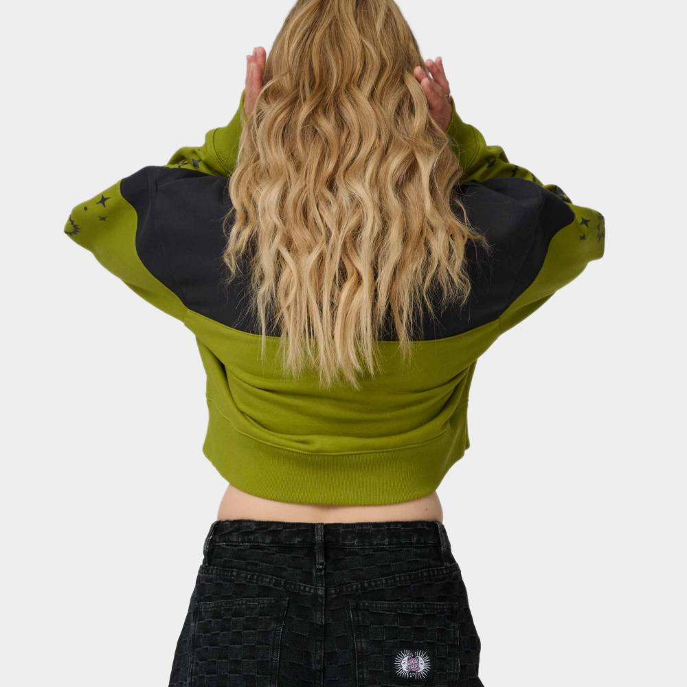 Sweat col rond femme Santa Cruz Split Sun Quarter Black Wash / Pesto