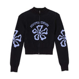 Veste de survêtement femme Santa Cruz Flower Knit Black Wash