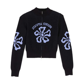 Veste de survêtement femme Santa Cruz Flower Knit Black Wash