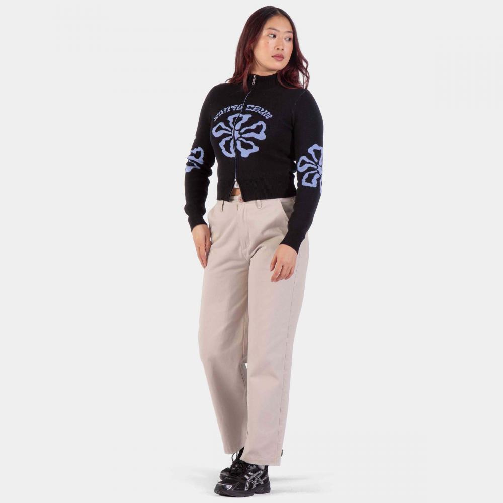 Veste de survêtement femme Santa Cruz Flower Knit Black Wash