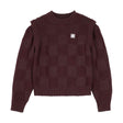 Pull femme Santa Cruz Check 2-in-1 Knit Cocoa Powder