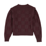 Pull femme Santa Cruz Check 2-in-1 Knit Cocoa Powder