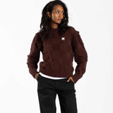 Pull femme Santa Cruz Check 2-in-1 Knit Cocoa Powder