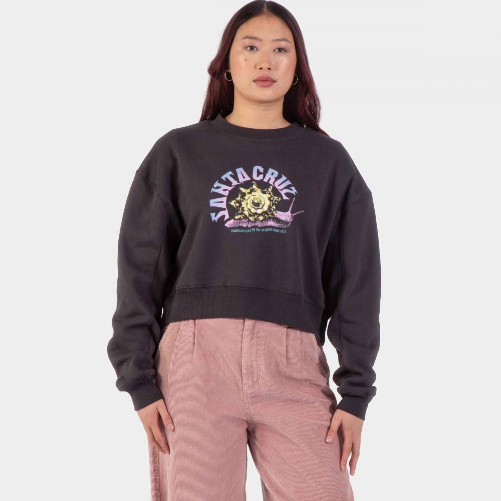 Sweat col rond femme Santa Cruz Star Snail Black Wash