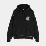 Sweat à capuche femme Santa Cruz Moon Dot Reflection Front Black Acid Wash