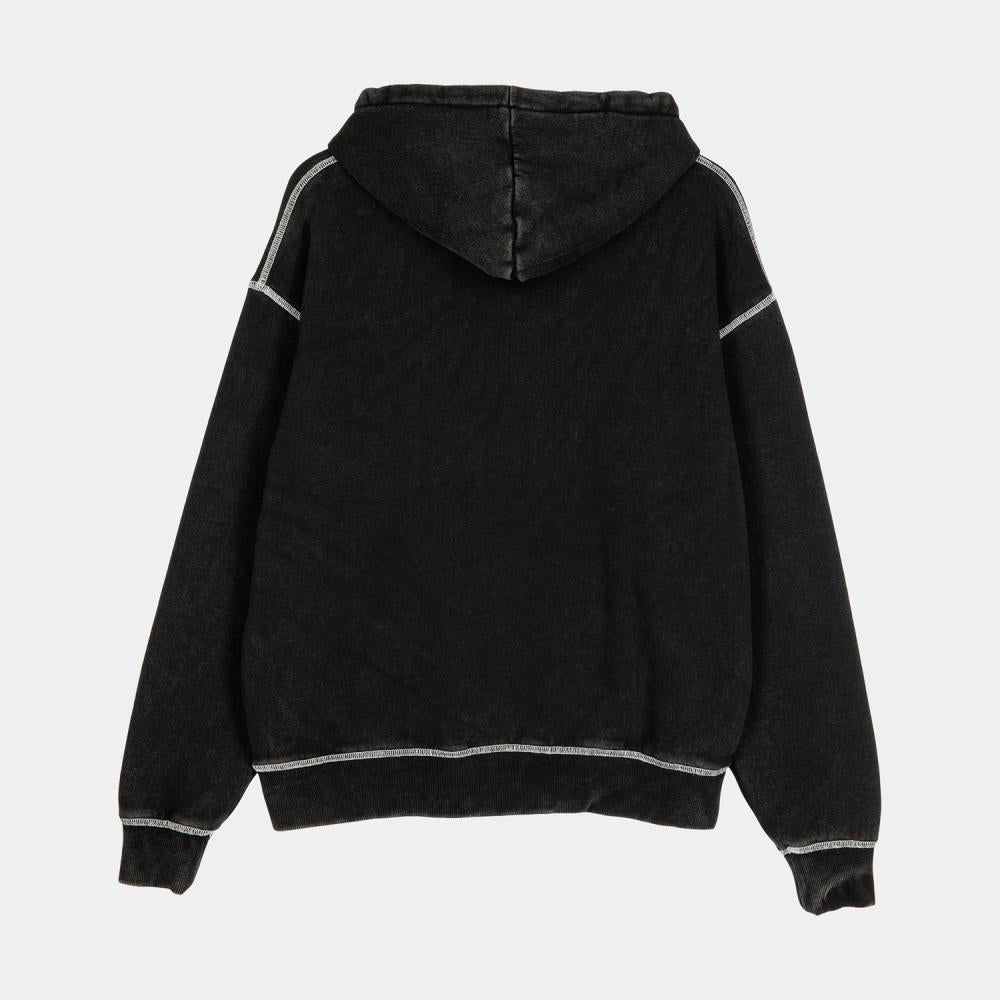 Sweat à capuche femme Santa Cruz Moon Dot Reflection Front Black Acid Wash