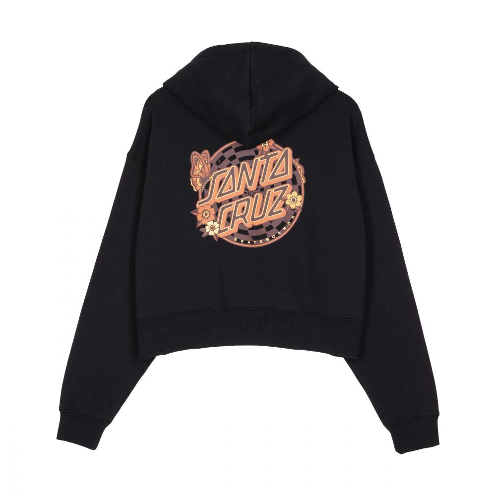 Sweat à capuche femme Santa Cruz Field Check Butterfly Black