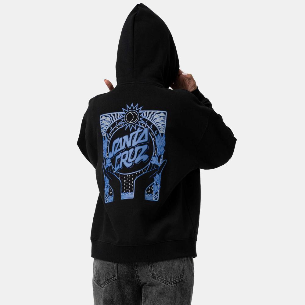 Sweat à capuche femme Santa Cruz SC Nouveau Zip Black
