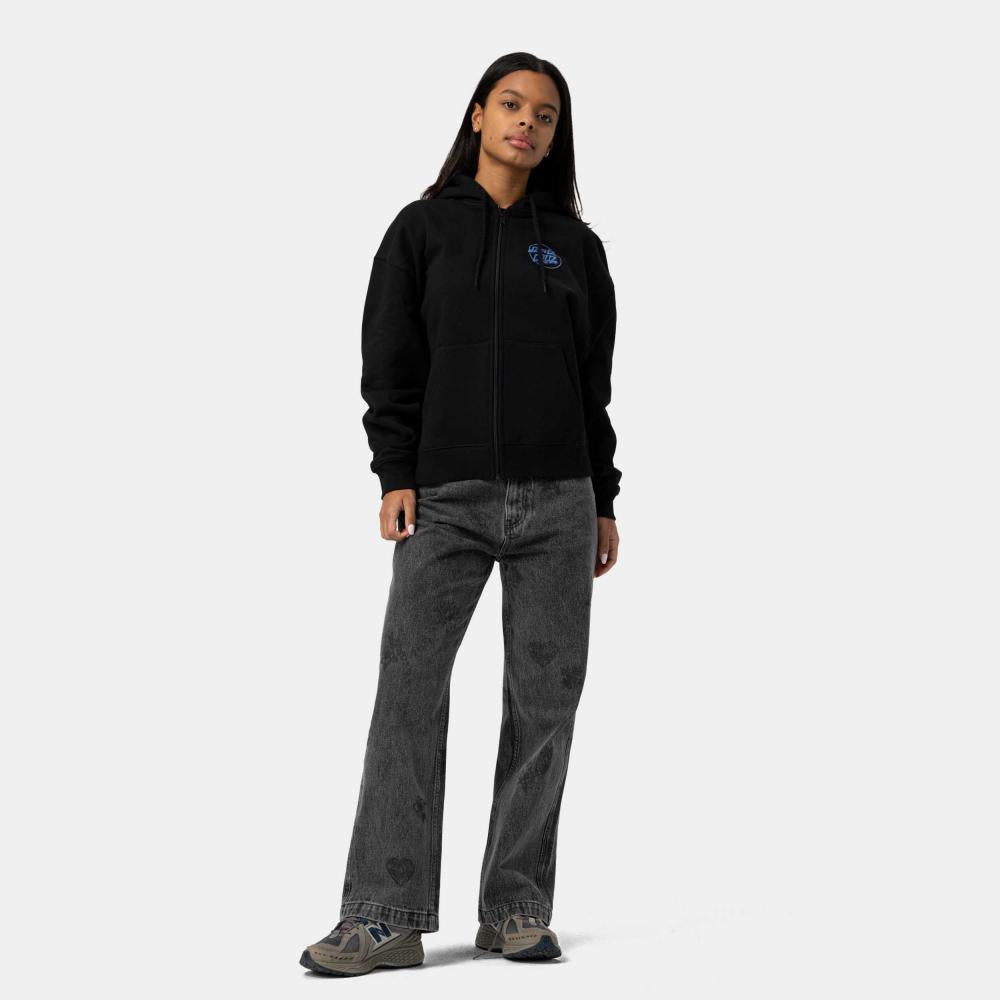 Sweat à capuche femme Santa Cruz SC Nouveau Zip Black