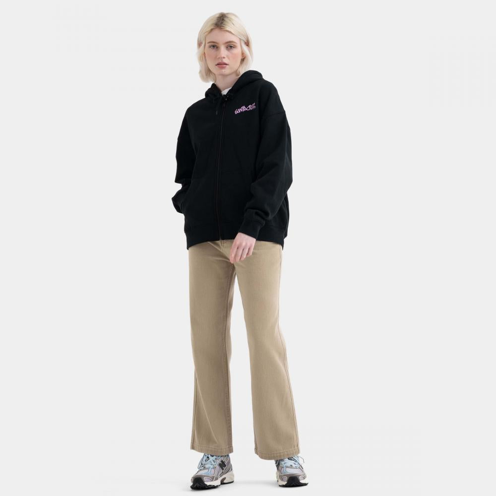 Sweat à capuche femme Santa Cruz Dizzy Daisy Zip Black