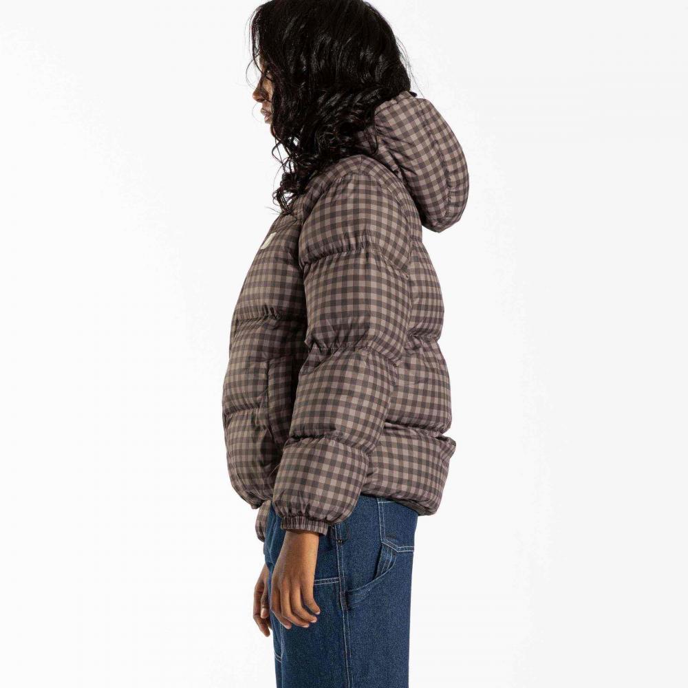 Veste femme Santa Cruz Opus Dot Quilted Brown Gingham
