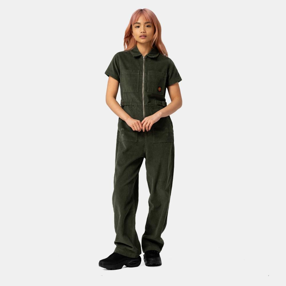 Pantalon femme Santa Cruz Line Up Utility Jumpsuit Dark Moss