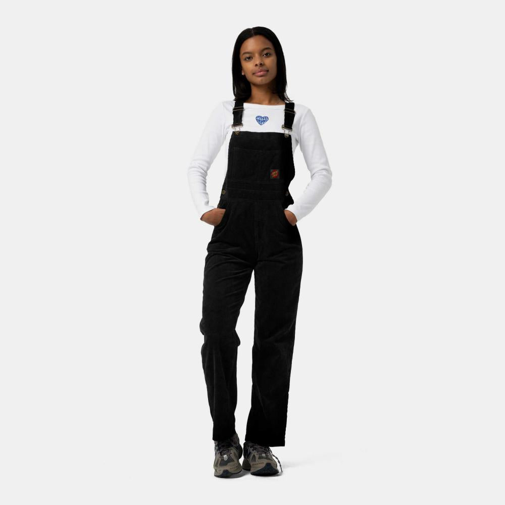 Pantalon femme Santa Cruz Classic Label Dungarees Black Cord