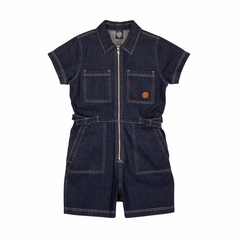 Pantalon femme Santa Cruz Line Up Utility Playsuit Dark Denim