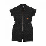 Pantalon femme Santa Cruz Line Up Utility Playsuit Black Wash Check