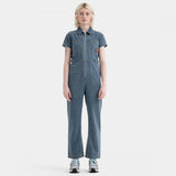 Pantalon femme Santa Cruz Line Up Utility Jumpsuit Light Blue Stripe