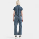 Pantalon femme Santa Cruz Line Up Utility Jumpsuit Light Blue Stripe