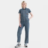 Pantalon femme Santa Cruz Line Up Utility Jumpsuit Light Blue Stripe