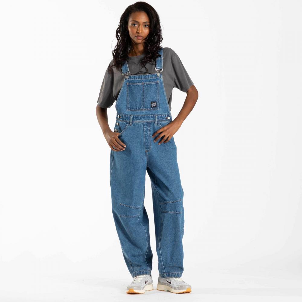 Pantalon femme Santa Cruz Opus Dot Barrel Dungarees Light Blue