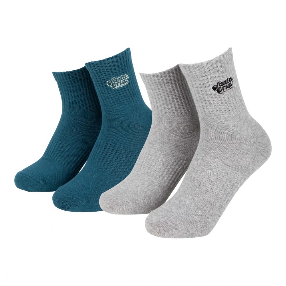 Chaussettes femme Santa Cruz Groovy Stack (lot de 2) Deep Sea & Grey