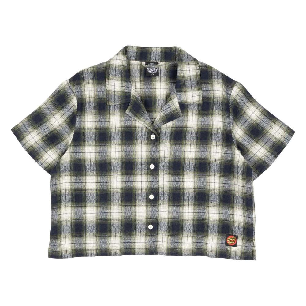 Chemise femme Santa Cruz Classic Check Crop Navy / Green Check