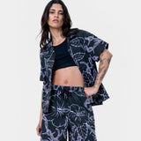 Chemise femme Santa Cruz Mono Cabana Black / Lavender