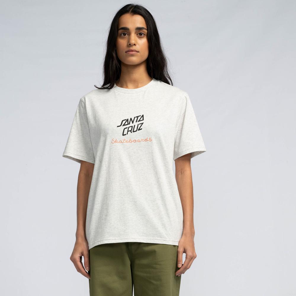Tee-shirt femme Santa Cruz Singular Script Center Athletic Heather