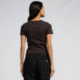 Tee-shirt femme Santa Cruz Barbed Oval Dot Front Ground Coffee
