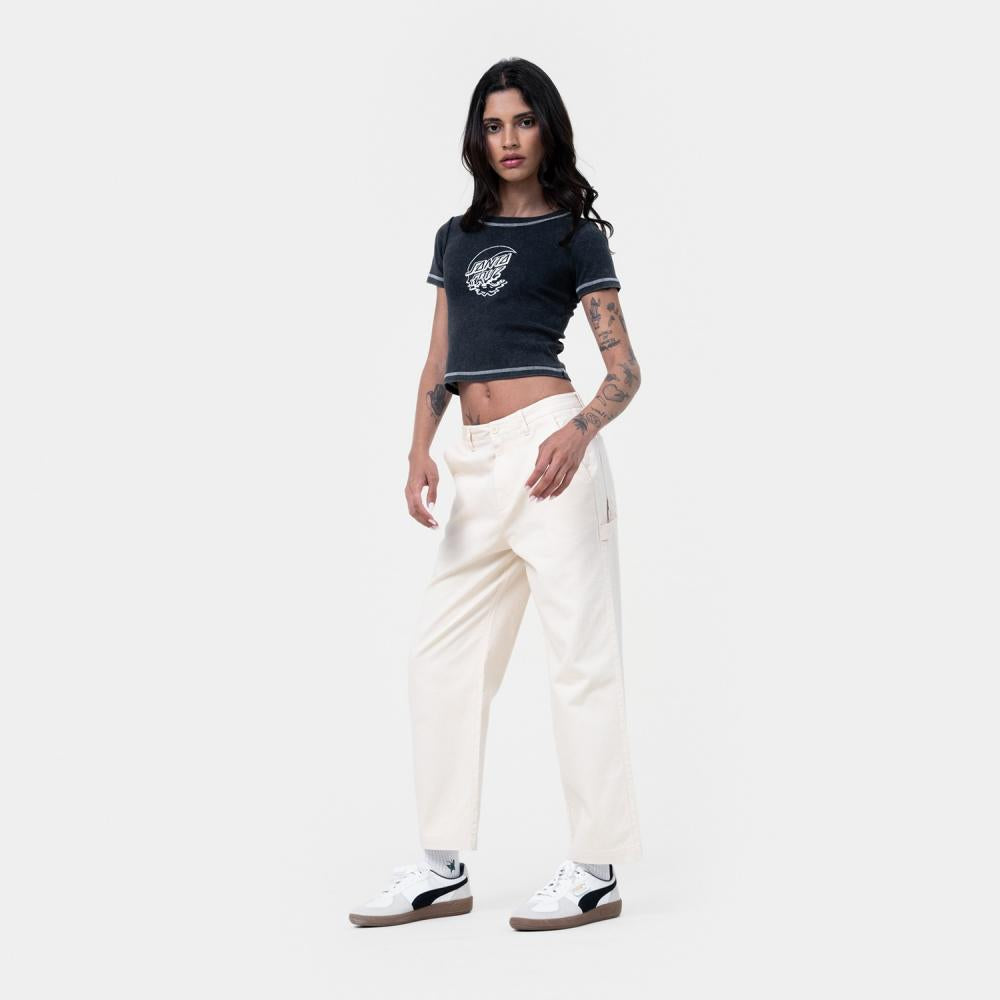 Tee-shirt femme Santa Cruz Moon Dot Reflection Front Black Acid Wash