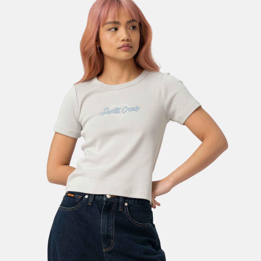 Tee-shirt femme Santa Cruz Love Script Front Mist