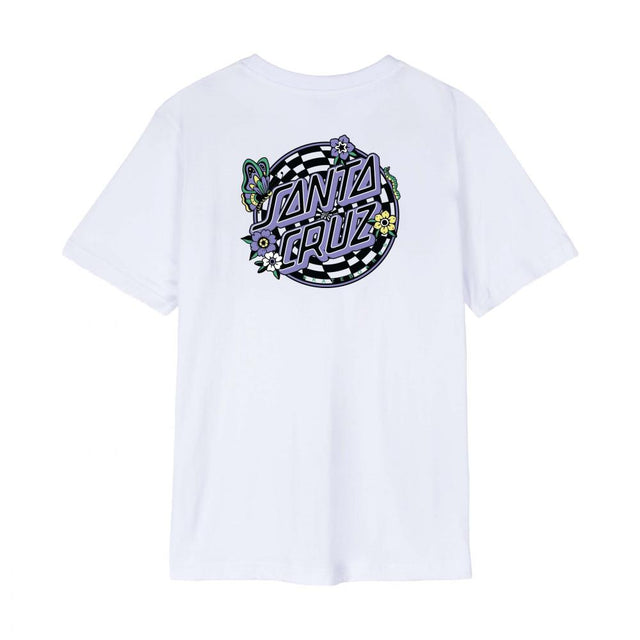 Tee-shirt femme Santa Cruz Field Check Dot White