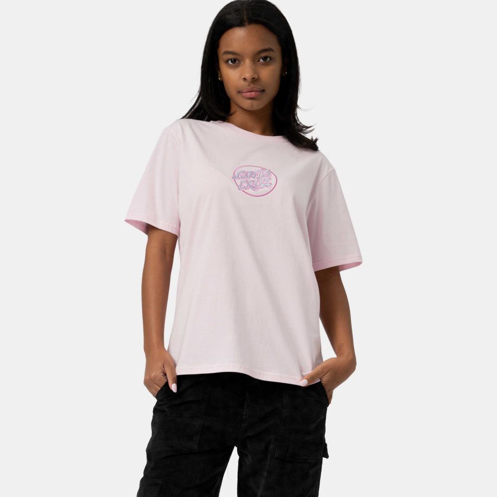 Tee-shirt femme Santa Cruz SC Nouveau Dot Center Rose Quartz