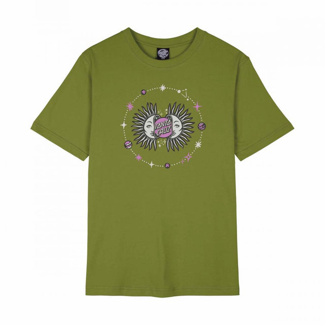 Tee-shirt femme Santa Cruz Split Sun Orbit Pesto