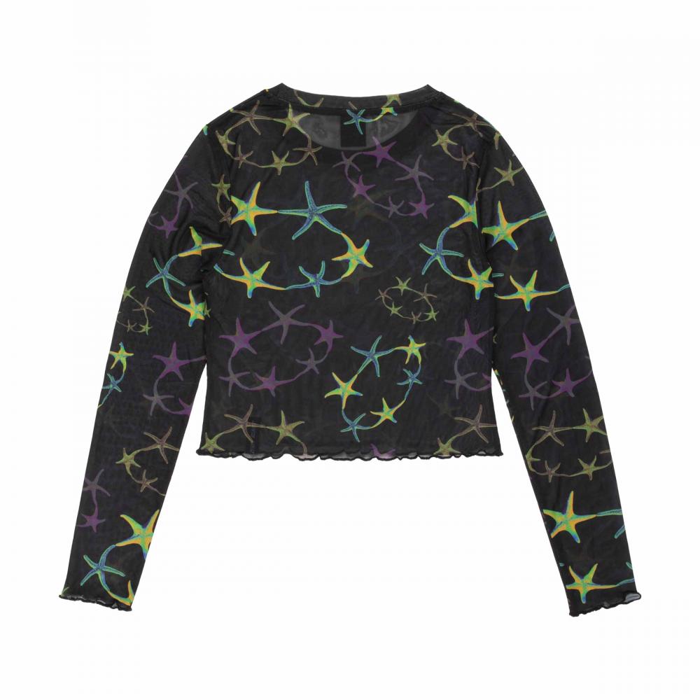 Tee-shirt manches longues femme Santa Cruz Strip Digi Mesh Crop Starfish Repeat