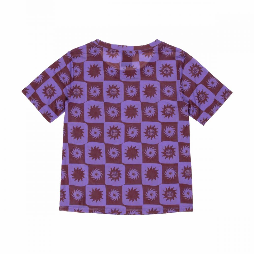 Top femme Santa Cruz Strip Digi Mesh Purple Sun Daze