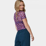 Top femme Santa Cruz Strip Digi Mesh Purple Sun Daze