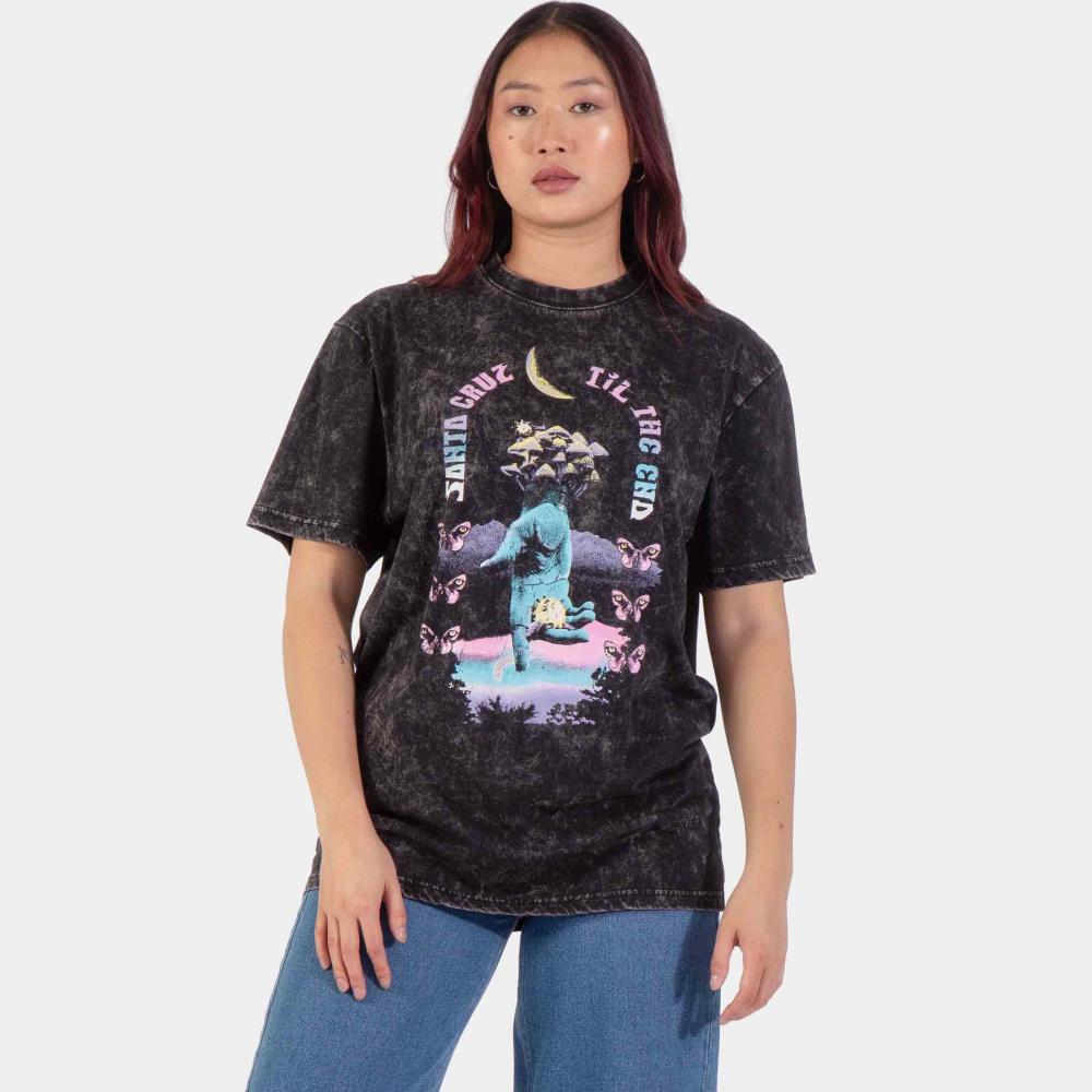 Tee-shirt femme Santa Cruz Night Visions Black Acid Wash