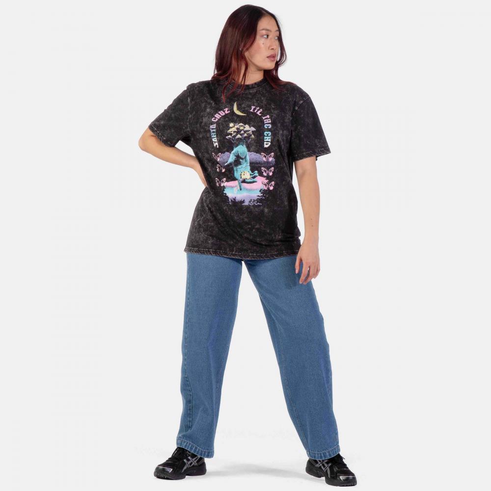 Tee-shirt femme Santa Cruz Night Visions Black Acid Wash