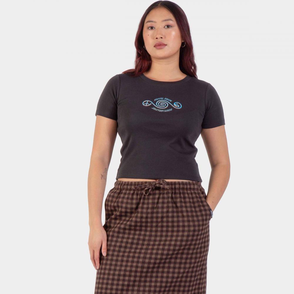 Tee-shirt femme Santa Cruz Balance Black Wash