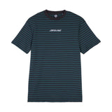 Tee-shirt femme Santa Cruz Strip Emb Deep Sea / Black Wash Stripe
