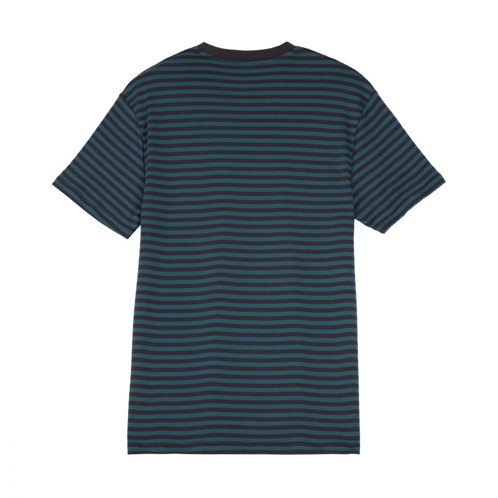 Tee-shirt femme Santa Cruz Strip Emb Deep Sea / Black Wash Stripe