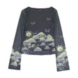 Tee-shirt manches longues femme Santa Cruz Strip Boat Neck Night Visions