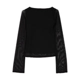 Tee-shirt manches longues femme Santa Cruz Strip Boat Neck Black