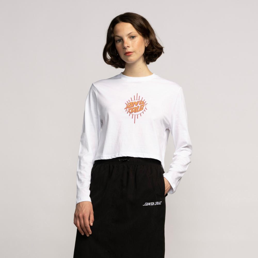 Tee-shirt manches longues femme Santa Cruz Wonder Fisheye Front White