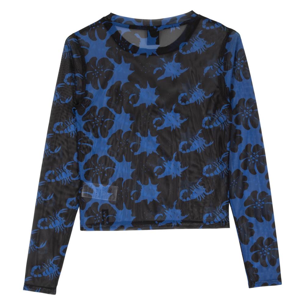 Tee-shirt manches longues femme Santa Cruz Strip Digi Mesh Blue / Black