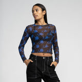 Tee-shirt manches longues femme Santa Cruz Strip Digi Mesh Blue / Black