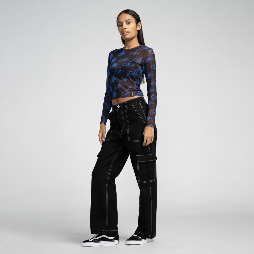 Tee-shirt manches longues femme Santa Cruz Strip Digi Mesh Blue / Black