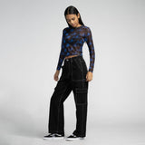 Tee-shirt manches longues femme Santa Cruz Strip Digi Mesh Blue / Black