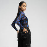 Tee-shirt manches longues femme Santa Cruz Strip Digi Mesh Blue / Black
