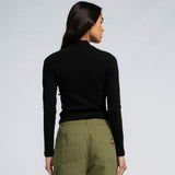 Tee-shirt manches longues femme Santa Cruz Opus Dot Mock Neck Black